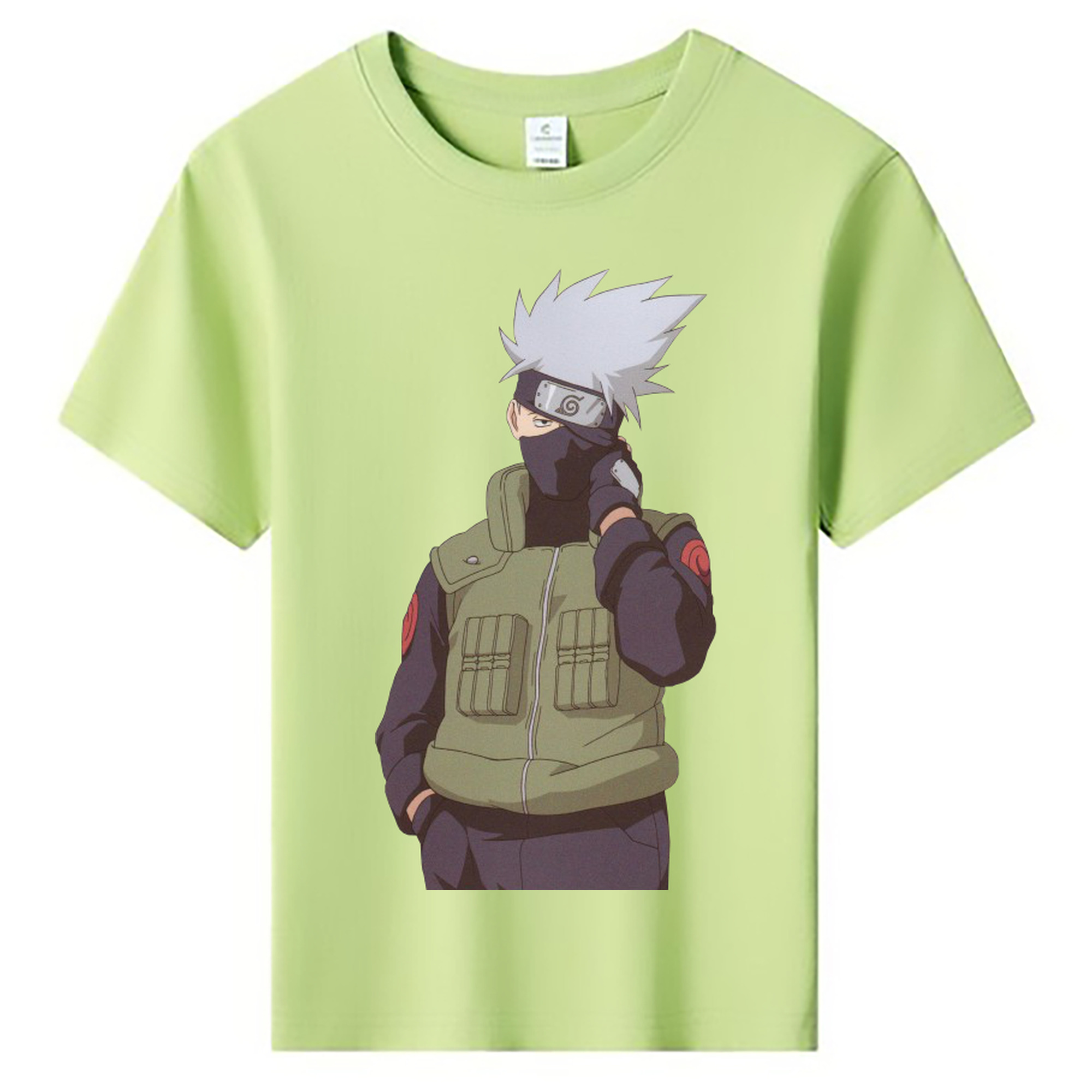 （画像用） NARUTO -ナルト- はたけ カカシ Hatake Kakashi 綿100％キッズTシャツ（フロントプリント）